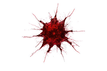 Poster - Radial Burst of Blood in Star-Like Pattern