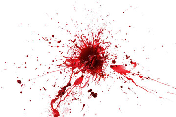 Poster - Chaotic Blood Splatter with Abstract Starburst Effect