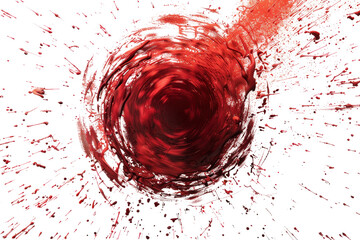 Poster - Abstract Blood Splatter in Concentric Explosion Design