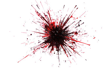 Poster - Chaotic Blood Splatter with Starburst Effect