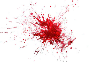 Poster - Chaotic Red Explosive Blood Splatter Effect