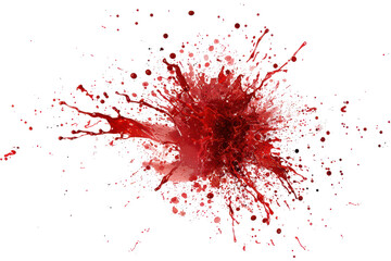 Poster - Red Splatter Creating Chaotic Starburst Effect