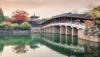 Autumn garden landscape reflects the charm of traditional Chinese culture