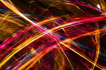 Abstract Colorful Light Streaks Background