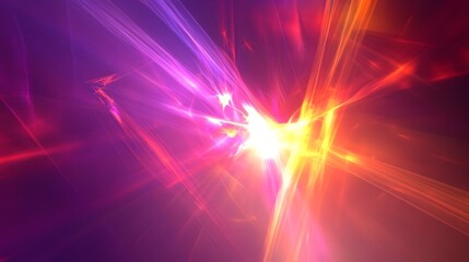 Wall Mural - Abstract Purple Orange Light Rays Background