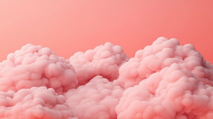 Wall Mural - Dreamy Pink Clouds Abstract Background Texture