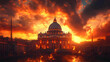© sarinya - St. Peter's Basilica in Flames