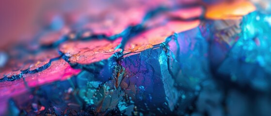 Close-Up of Vibrant Mineral Sample Under Light