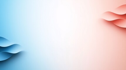 Poster - Soft Color Waves Background in Blue and Red Tones