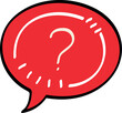 © Nethmi - Red Speech Bubble with Question Mark