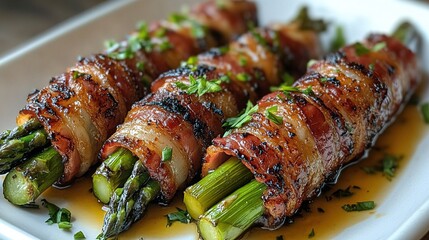 Delicious Bacon-Wrapped Asparagus Cooked with Air Fryer Recipe