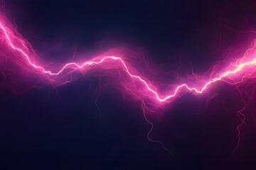 Wall Mural - Pink plasma lightning energy streaking across dark background for wallpaper, cover, backdrop design