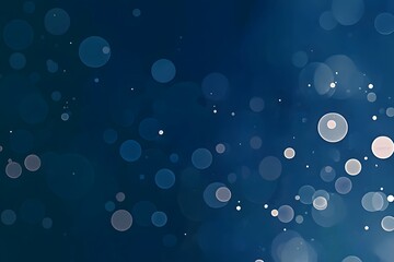 Poster - Abstract Blue Bokeh Background with White Lights