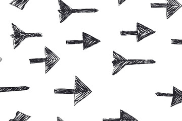 Poster - Stylized arrows on a black background, perfect for modern design projects.