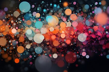 Poster - Abstract Colorful Bokeh Background with Blurry Lights