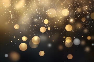 Poster - Abstract Golden Bokeh Background with Blurred Lights