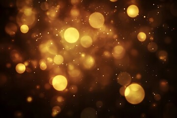 Wall Mural - Abstract Golden Bokeh Lights Background