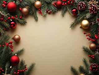 Christmas New Year background. Festive Xmas composition