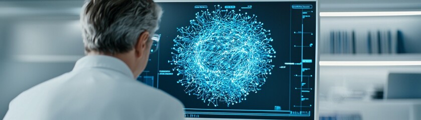 Poster - Students exploring quantum theories via interactive holographic displays, sleek, futuristic classroom with blue neon accents