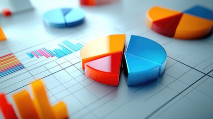 Poster - Colorful Charts and Graphs for Business Analysis