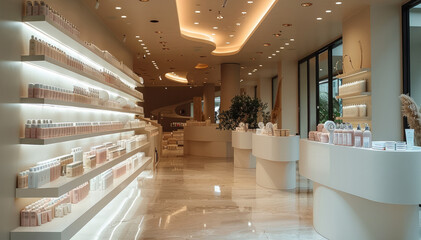 Poster - A spa shop, store, with cream style.
