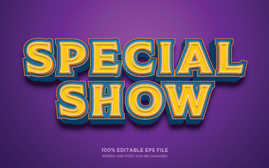 Poster - special show 3d editable text style effect
