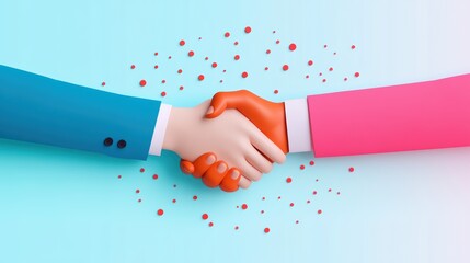 Canvas Print - A hand shaking another hand, symbolizing the partnership and collaboration in business ventures.