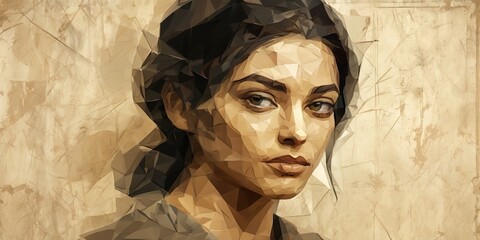  A woman with a serious expression on her face
