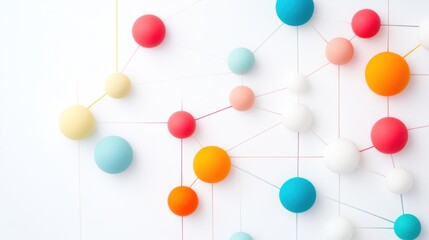 Poster - A colorful network diagram with different colors representing different types of data and connections.