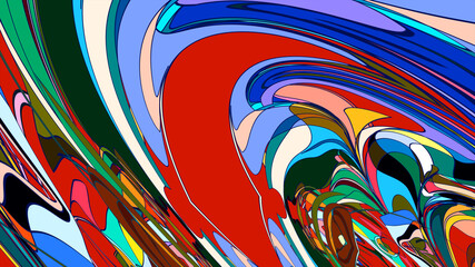 Aufkleber - Illustration of colorful liquid and fluid abstract for the banner template, Summer Music 2025