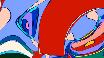 Aufkleber - Illustration of colorful liquid and fluid abstract for the banner template, Summer Music 2025