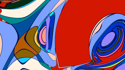 Aufkleber - Illustration of colorful liquid and fluid abstract for the banner template, Summer Music 2025
