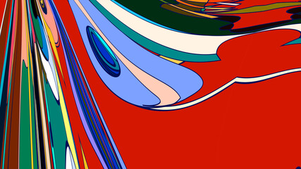 Aufkleber - Illustration of colorful liquid and fluid abstract for the banner template, Summer Music 2025