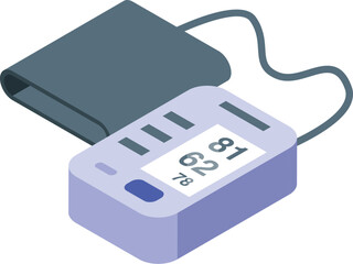 Poster - Digital blood pressure monitor is measuring blood pressure