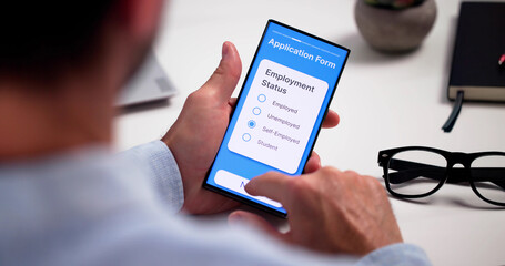 Poster - Fill Online Form On Mobile Phone