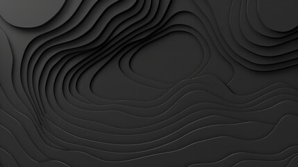 Aufkleber - Abstract black and white 3D background with wave patterns. Modern, futuristic, stylish, elegant, and minimal. Perfect for a variety of projects.