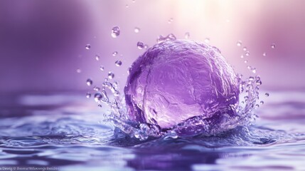 Wall Mural - Purple Water Splash in Motion