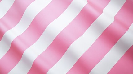 Wall Mural - Pink and White Striped Pattern