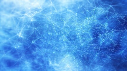 Poster - Abstract Blue Network Connections Background