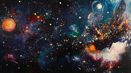Wall Mural - the cosmos filled with countless stars