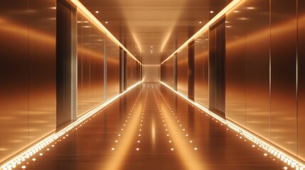 Canvas Print - Futuristic Illuminated Corridor