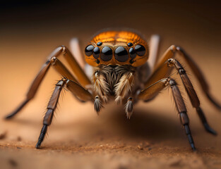 Canvas Print - gelbe Spinne