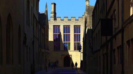 Wall Mural - Historic Stone Building in a Narrow Alleyway