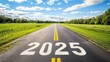 © AnKriya - Road to 2025 Country Road Asphalt New Year Future Success