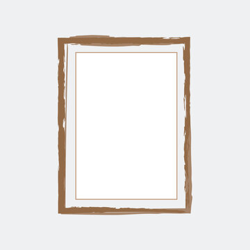 Modern Decorative Brush Stroke Frame Design With Watercolor