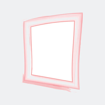 Modern Decorative Brush Stroke Frame Design With Watercolor