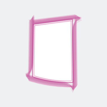 Modern Decorative Brush Stroke Frame Design With Watercolor