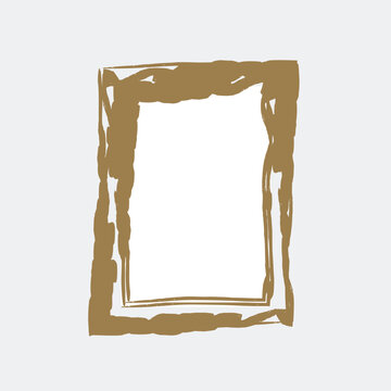 Modern Decorative Brush Stroke Frame Design With Watercolor