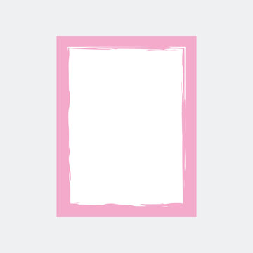 Modern Decorative Brush Stroke Frame Design With Watercolor