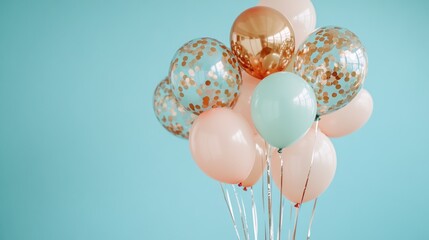 Sticker - A colorful arrangement of balloons for a festive celebration.